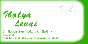 ibolya levai business card